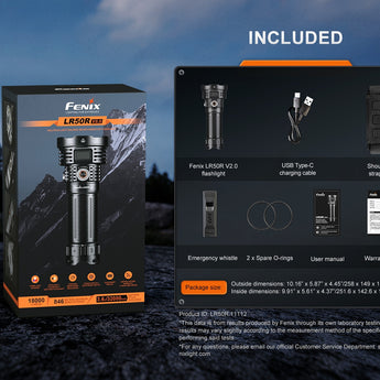 Fenix LR50R V2 - Package Contents List