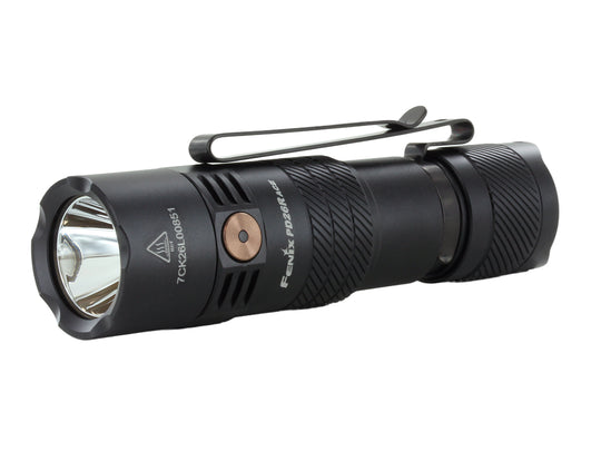 Fenix PD26R ACE USB-C Rechargeable LED Flashlight - Angled View