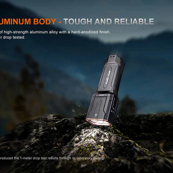 Fenix TK28R Double-Barrel Tactical Searchlight - USB-C Rechargeable - 6500 Lumens - White and Red LEDs - Includes 2 x 18650