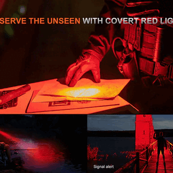 Fenix TK28R Double-Barrel Tactical Searchlight - USB-C Rechargeable - 6500 Lumens - White and Red LEDs - Includes 2 x 18650