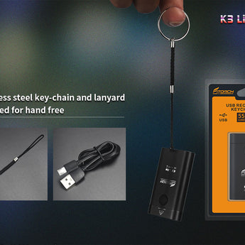 Fitorch K3 Lite - Lanyard, Keychain, and USB Charge Cable Included