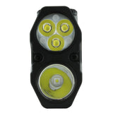 Fitorch PX18 LED flashlight black version LED view - dual light source design