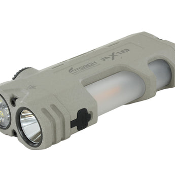 Fitorch PX18 LED flashlight marble gray version angled view