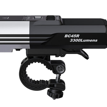 Fenix BC45R Bike Light - Side View with Mount