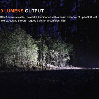Fenix BC45R Bike Light Infographic - 3300 Lumen Output 