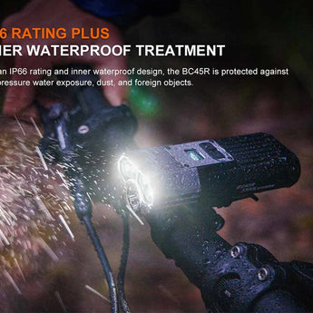 Fenix BC45R Bike Light Infographic - IP66 Rating