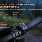 Fenix BC45R Bike Light Infographic - Wireless Control Modes