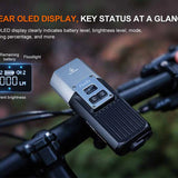 Fenix BC45R Bike Light Infographic - Clear OLED Display