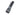 Black flashlight with visible brand name on a white background