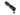 Black flashlight on a white background