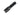 Black flashlight on a white background