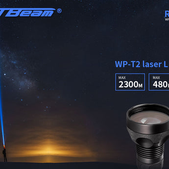 Jetbeam RRT-M1X White Laser Searchlight - 480 Lumens - Includes 1 x 5100mAh 21700