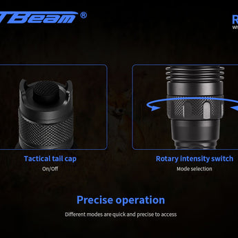 Jetbeam RRT-M1X White Laser Searchlight - 480 Lumens - Includes 1 x 5100mAh 21700