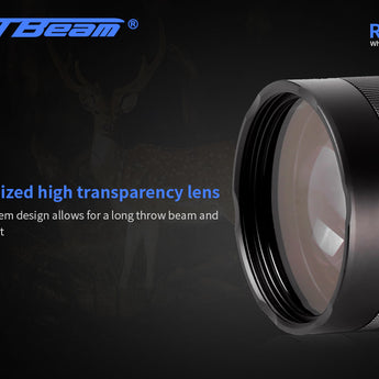 Jetbeam RRT-M1X White Laser Searchlight - 480 Lumens - Includes 1 x 5100mAh 21700