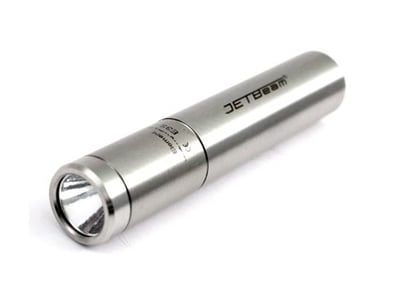 JETBeam Element E3S Stainless Steel LED Flashlight with 155 Lumen CREE XP-G R4 LED - Uses 1xAA Battery