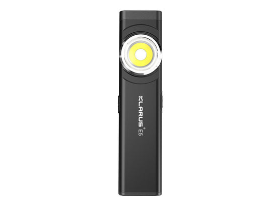 Klarus E5 USB-C Rechargeable EDC LED Flashlight - 470 Lumens - Uses Built-in 450mAh Li-ion Battery Pack