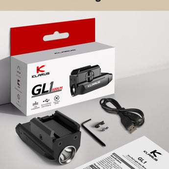 Klarus GL1 Mini LED Rechargeable Weapon Light - 600 Lumens - Uses Built-In Li-Poly Battery Pack