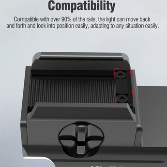 Klarus GL1 Mini LED Rechargeable Weapon Light - 600 Lumens - Uses Built-In Li-Poly Battery Pack