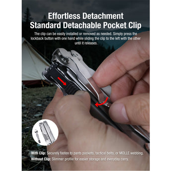 Klarus MT07 includes a detachable pocket clip