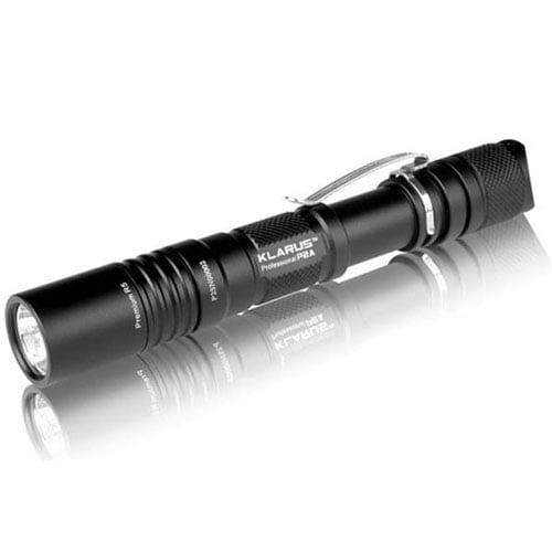 Klarus P2A LED Flashlight with CREE XP-G R5 LED 245 Lumens - Black Finish - Uses 2 x AA Batteries