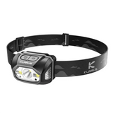 Klarus HM1 Smart-Sensing Rechargeable LED Headlamp - CREE XPG-3 - 440 Lumens - Uses Built-In 1800mAh Li-ion Battery Pack - Red, Blue, or Grey