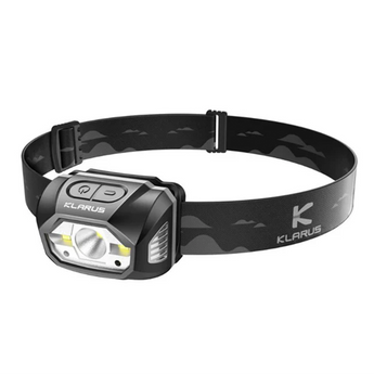 Klarus HM1 Smart-Sensing Rechargeable LED Headlamp - CREE XPG-3 - 440 Lumens - Uses Built-In 1800mAh Li-ion Battery Pack - Red, Blue, or Grey