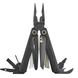 Leatherman Wave Alpha - Black - All 18 Tools Deployed, Upright