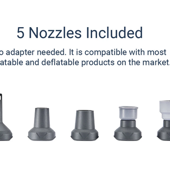 Nitecore AP01 Air Pump - 5 Multipurpose Nozzle Adapters Included