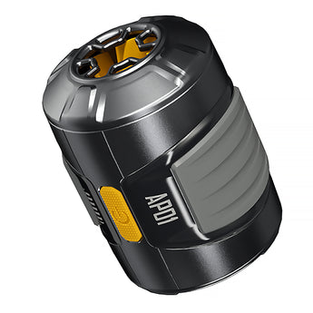 Nitecore AP01 Air Pump - Upright, Left-facing Diagonal View; Top Air Port Visible