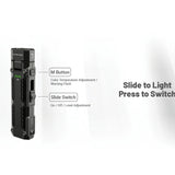 Overview of dual switches including M button and slide switch