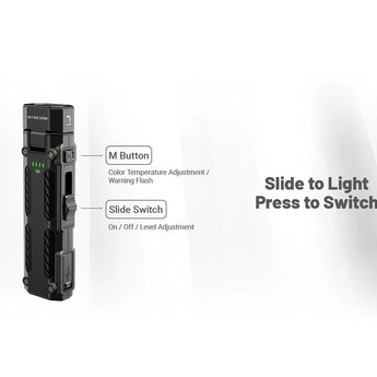 Overview of dual switches including M button and slide switch