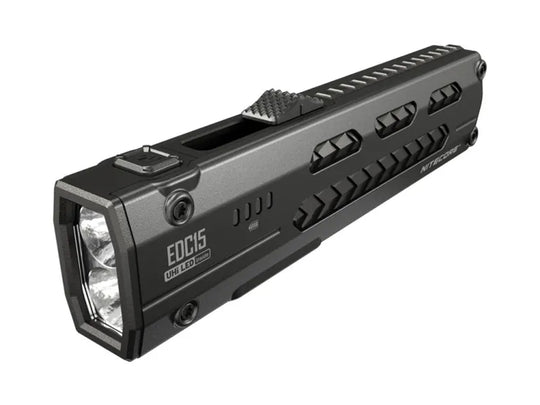 Nitecore EDC15 - Front-left Facing Angle Laying on Slim Bottom Edge