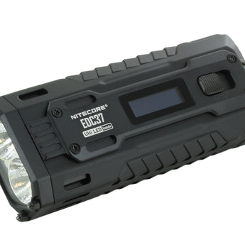 Nitecore EDC37 USB-C Rechargeable LED Flashlight - 8000 Lumens -  2 x NiteLab UHi - Uses Built-in Li-ion Battery Pack