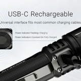 Nitecore EX7 USB-C Rechargeable LED Flashlight - 6000 Lumens - 5 x NiteLab M515S LEDs - Uses 1 x 21700