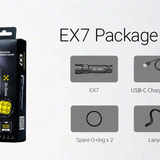 Nitecore EX7 USB-C Rechargeable LED Flashlight - 6000 Lumens - 5 x NiteLab M515S LEDs - Uses 1 x 21700