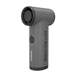 Nitecore NEF Nano Palm-Sized High-Speed Handheld Fan - Angled Left - Gray