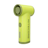 Nitecore NEF Nano Palm-Sized High-Speed Handheld Fan - Angled Left - Green