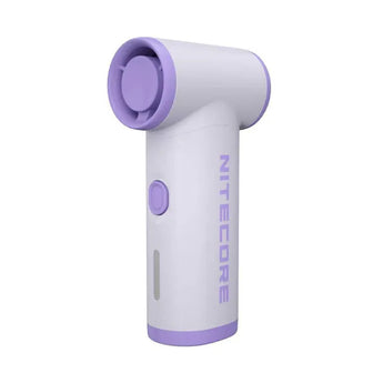 Nitecore NEF Nano Palm-Sized High-Speed Handheld Fan - Angled Left - Purple
