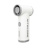 Nitecore NEF Nano Palm-Sized High-Speed Handheld Fan - Angled Left - White