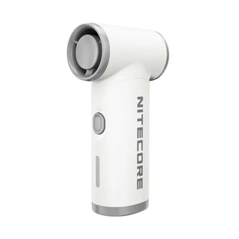 Nitecore NEF Nano Palm-Sized High-Speed Handheld Fan - Angled Left - White