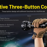 Nitecore P40 USB-C Rechargeable Ultra-Long Throw Dual Beam LEP Flashlight - 2000 Lumens - Includes 1 x 21700