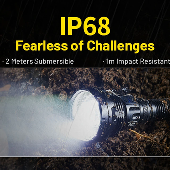 Nitecore P40 USB-C Rechargeable Ultra-Long Throw Dual Beam LEP Flashlight - 2000 Lumens - Includes 1 x 21700