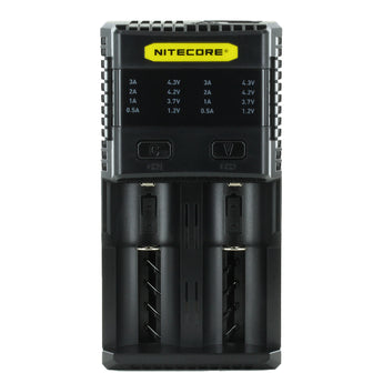 Nitecore Superb Charger SC2 2-Channel Selectable Current Smart Battery Charger for Li-ion, Ni-Cd, NiMH Batteries, and USB Devices