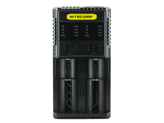 Nitecore Superb Charger SC2 2-Channel Selectable Current Smart Battery Charger for Li-ion, Ni-Cd, NiMH Batteries, and USB Devices