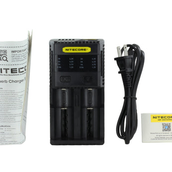 Nitecore Superb Charger SC2 2-Channel Selectable Current Smart Battery Charger for Li-ion, Ni-Cd, NiMH Batteries, and USB Devices