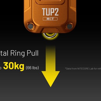 Nitecore TUP 2 USB-C Rechargeable LED Keychain Flashlight - 1200 Lumens - NiteLab MCT UHE - Uses Built-in 1300mAh Li-ion Battery Pack - Multiple Color Options