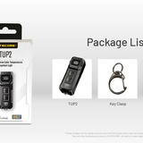 Nitecore TUP 2 USB-C Rechargeable LED Keychain Flashlight - 1200 Lumens - NiteLab MCT UHE - Uses Built-in 1300mAh Li-ion Battery Pack - Multiple Color Options