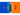 Two color options of a product on a blue and orange background with text 'Ice Blue' and 'Neon Orange'.