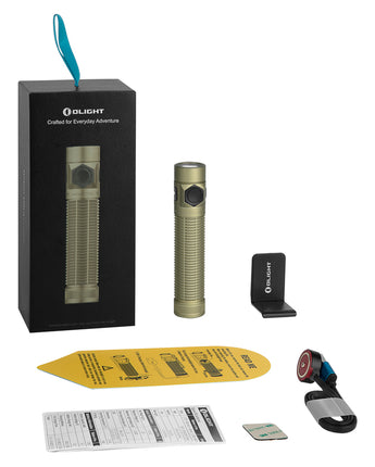 Olight Baton Ultra EDC Flashlight - box with accessories included