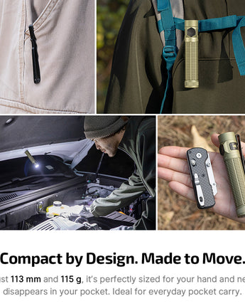 Olight Baton Ultra EDC Flashlight - compact size, made to move